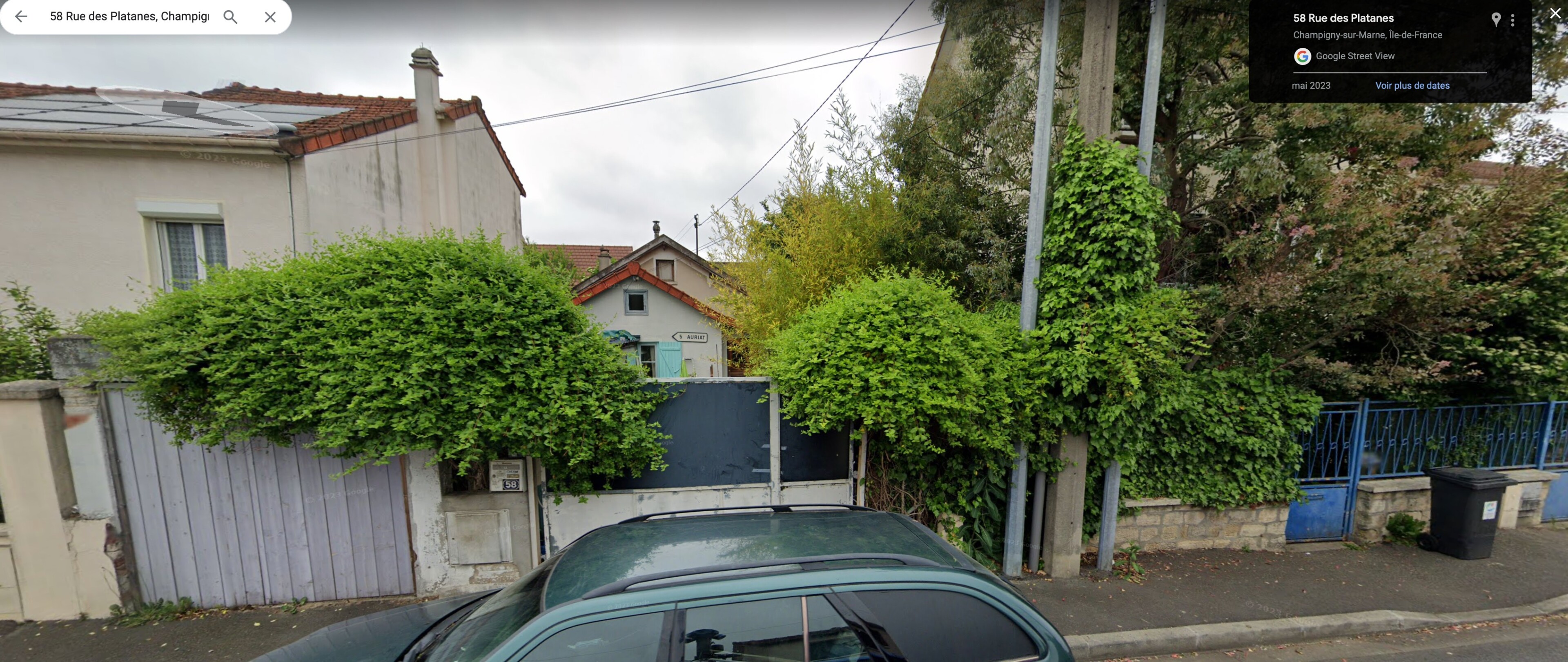 Sur 206 m2 de terrain maison + garage