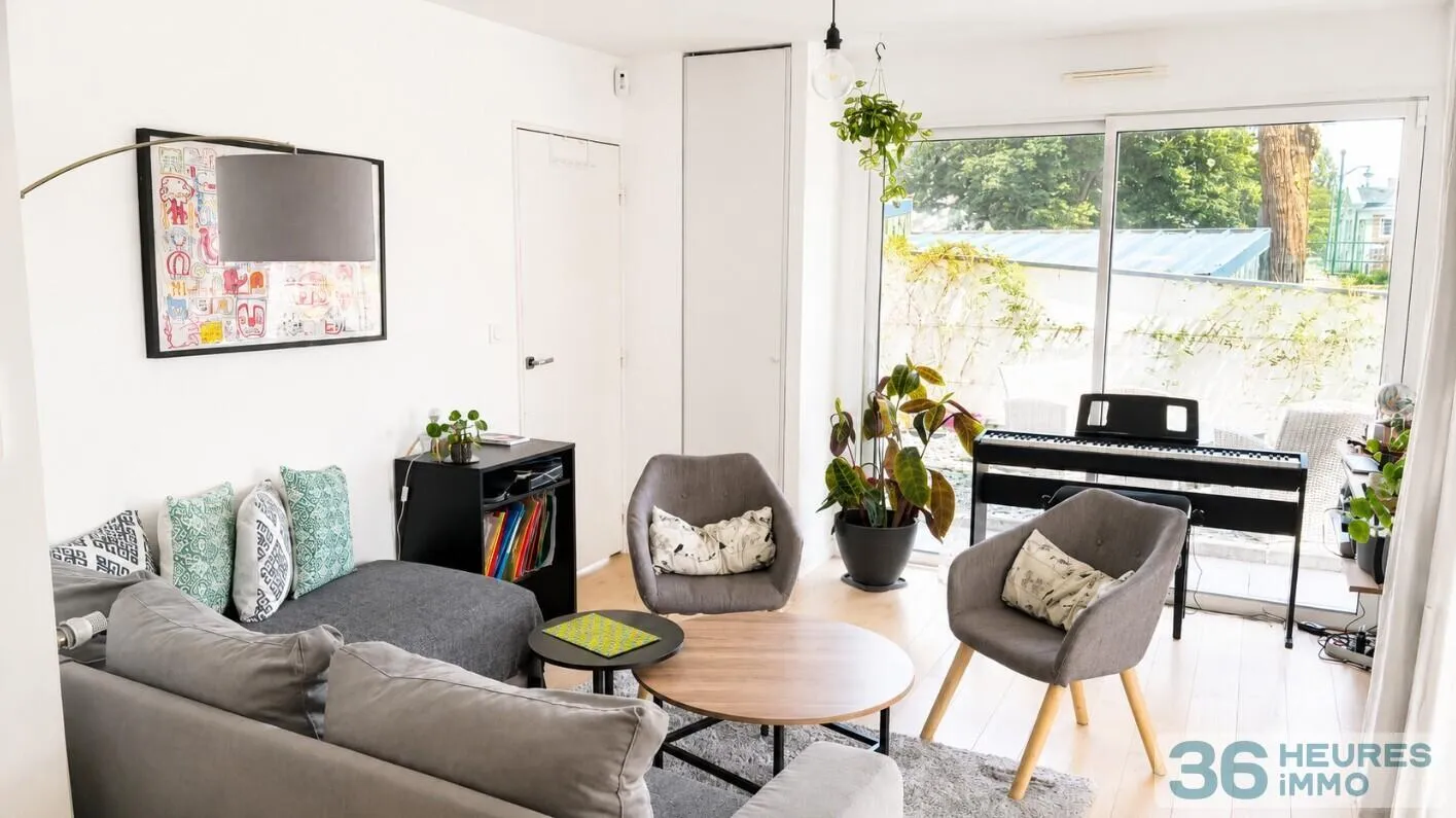EXCLUSIVITÉ – Appartement T2 avec terrasse, jardin privatif et garage – Rennes Rue de Paris