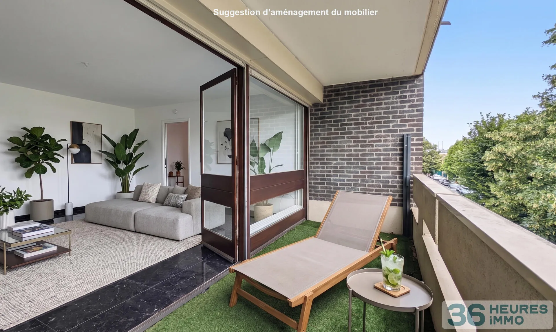 Appartement 4 pièces lumineux avec balcons et terrasse proche RER A et écoles