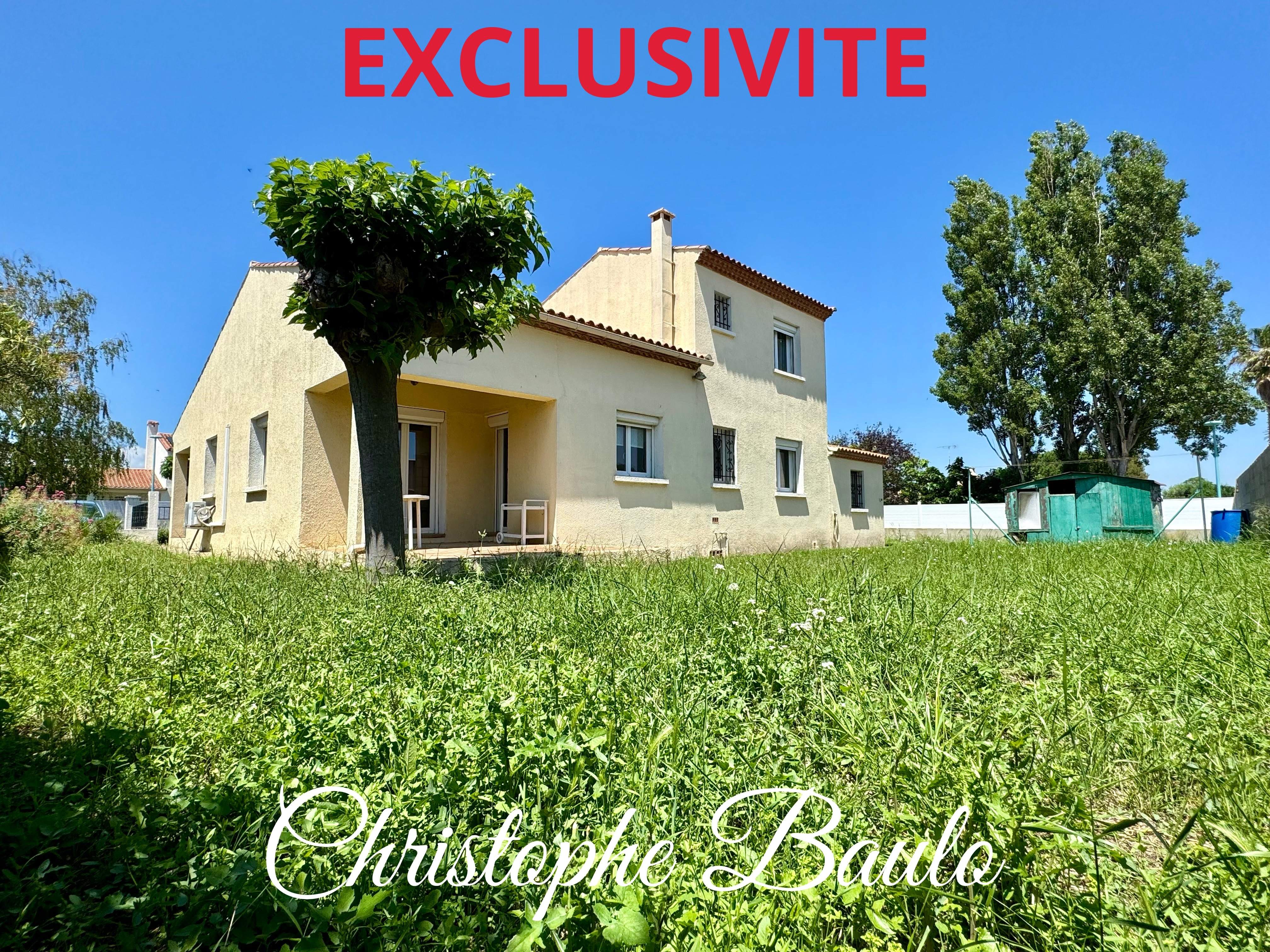 dépt hérault (34), à vendre à villeneuve les maguelone, maison t4 120m2 + garage + 600m2 terrain