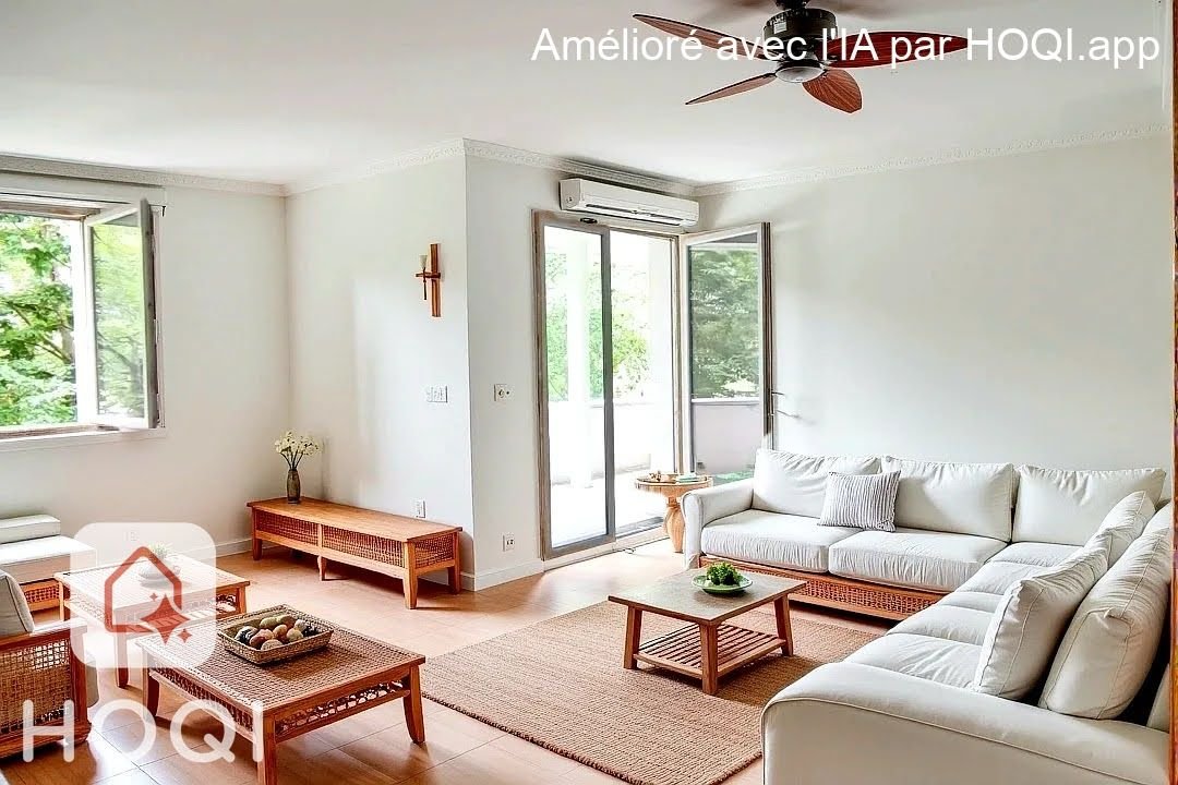 Appartement 3 pièces avec grande terrasse et cellier.