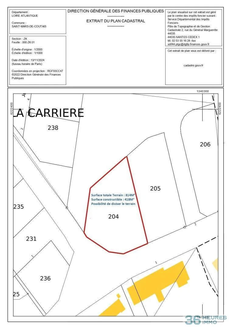 Terrain à Bâtir à Saint-Mars-de-Coutais