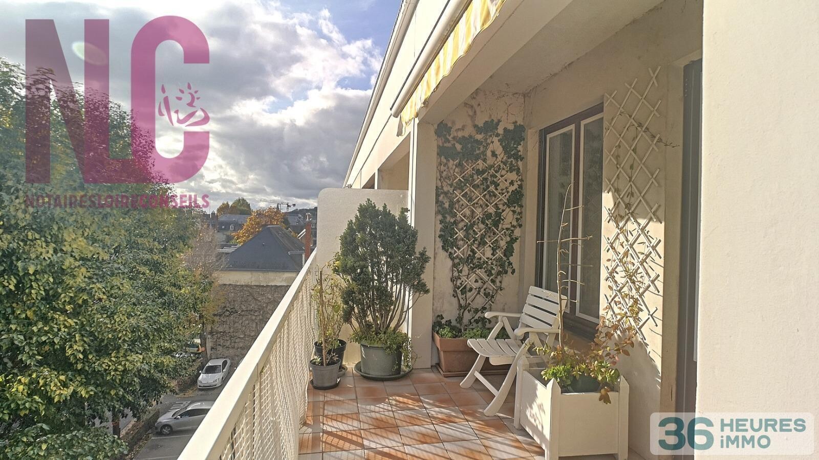 Appartement T4 et 103m², balcon, terrasse sur le toit, garage et cave