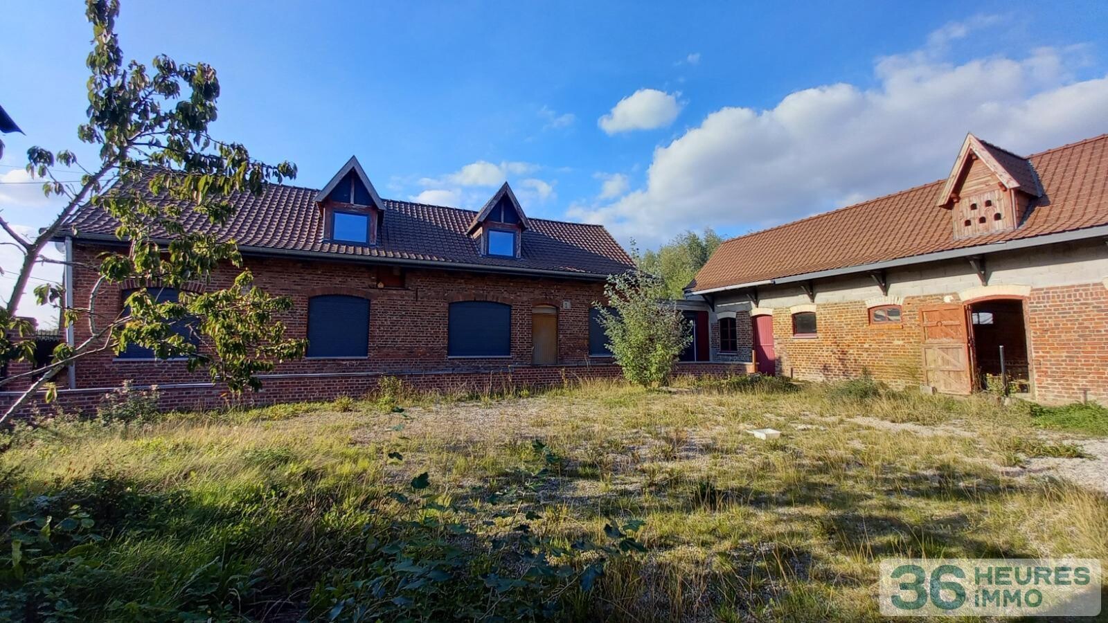 CORPS DE FERME AVEC HANGAR, GRANGE et PATURE