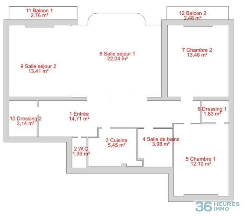 Appartement rue cardinet