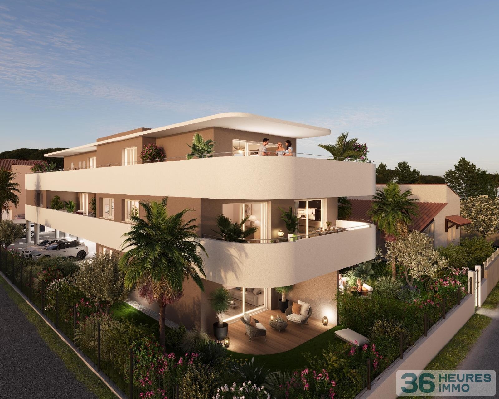 Appartement attique t4 neuf avec terrasse de 170m2 vue mer à 50m de la plage