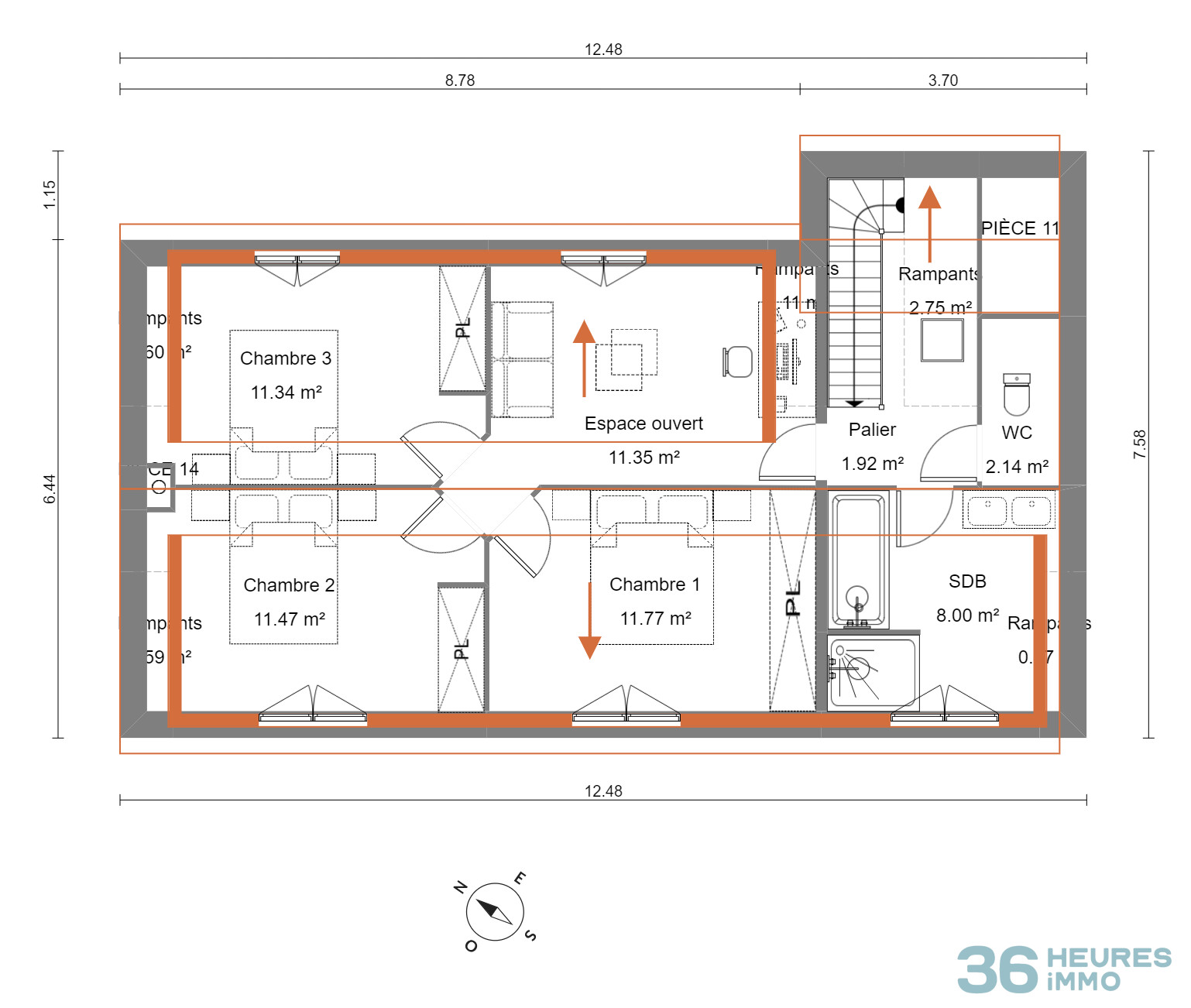 Maison à aménager de 110m²