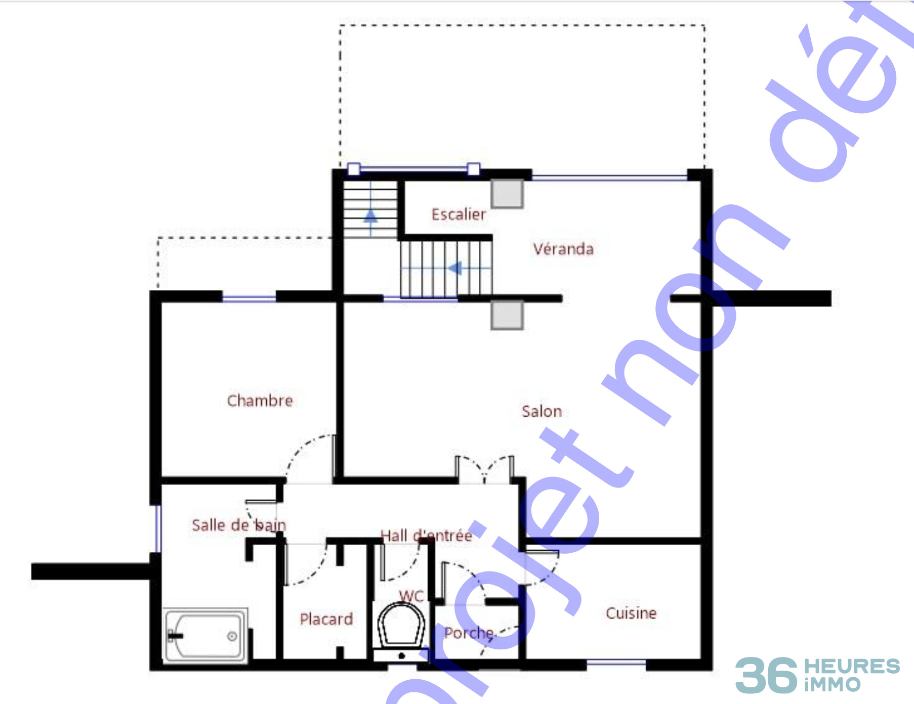 Maions à usage d'habitation fond et terrain en dépendant sur 2 niveaux