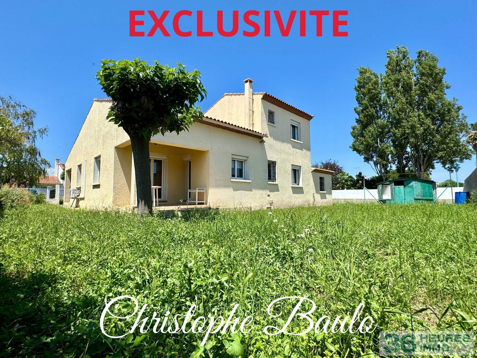 dépt hérault (34), à vendre à villeneuve les maguelone, maison t4 120m2 + garage + 600m2 terrain