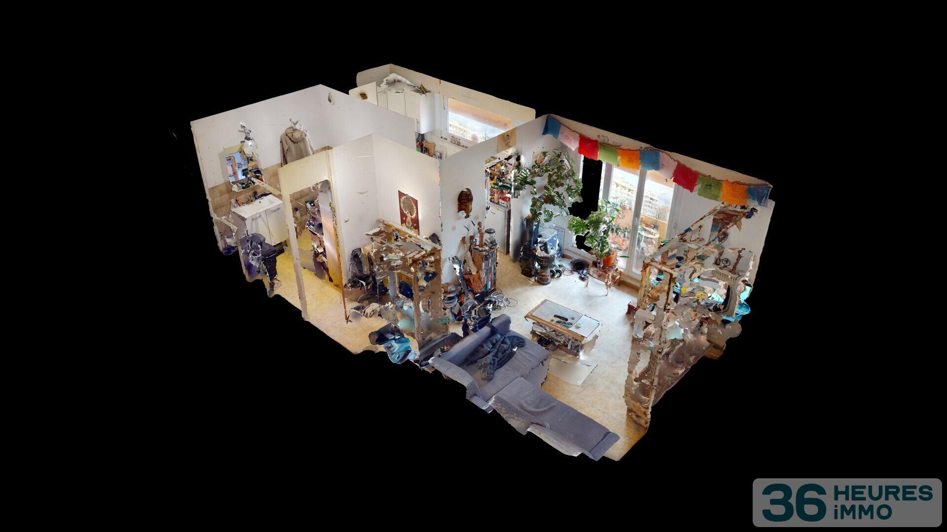 Studio loué, Balcon, Cave et Garage