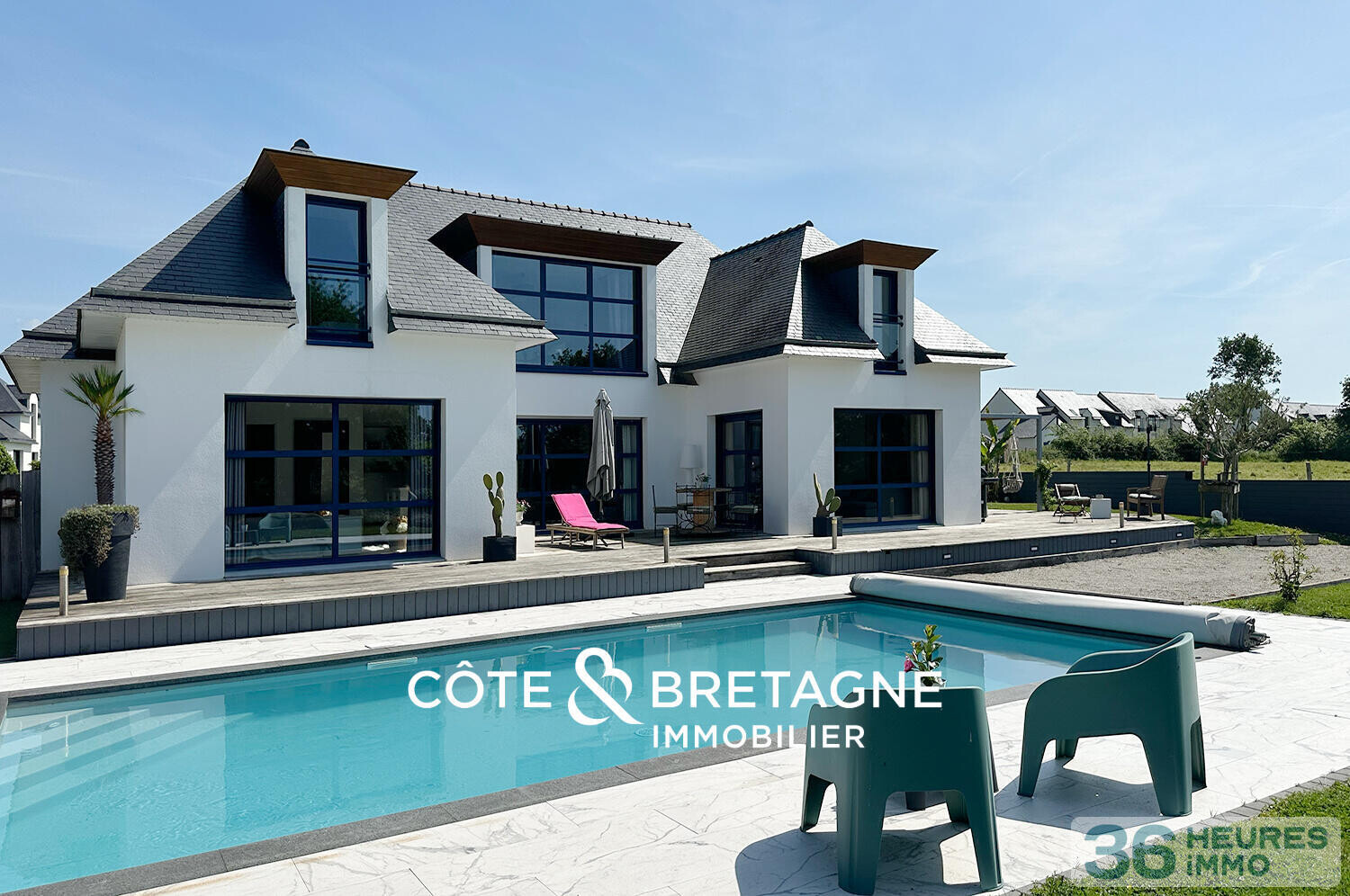 MAISON MODERNE AVEC PISCINE À AMBON DANS LE MORBIHAN | Réf : 202629