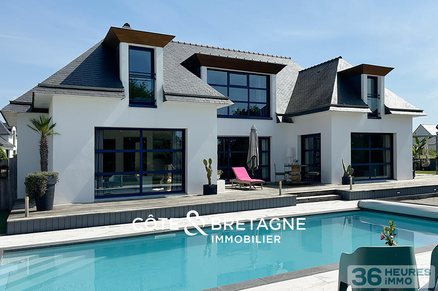 MAISON MODERNE AVEC PISCINE À AMBON DANS LE MORBIHAN | Réf : 202629