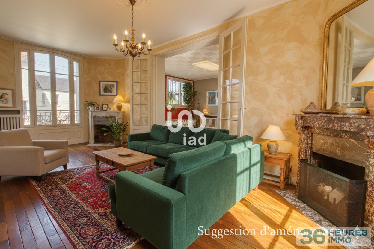 Meulière de charme avec grand jardin – 5 chambres – 2 garages