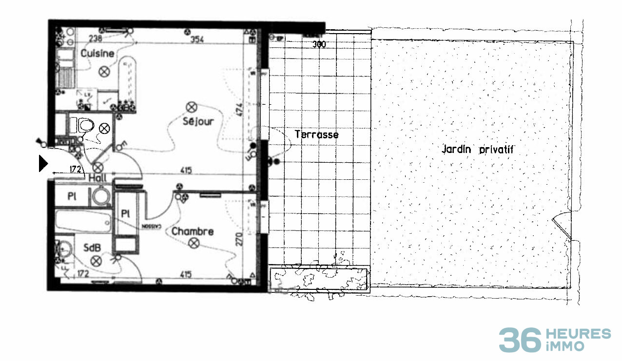 T2 en rez-de-jardin avec place de parking, vendu loué