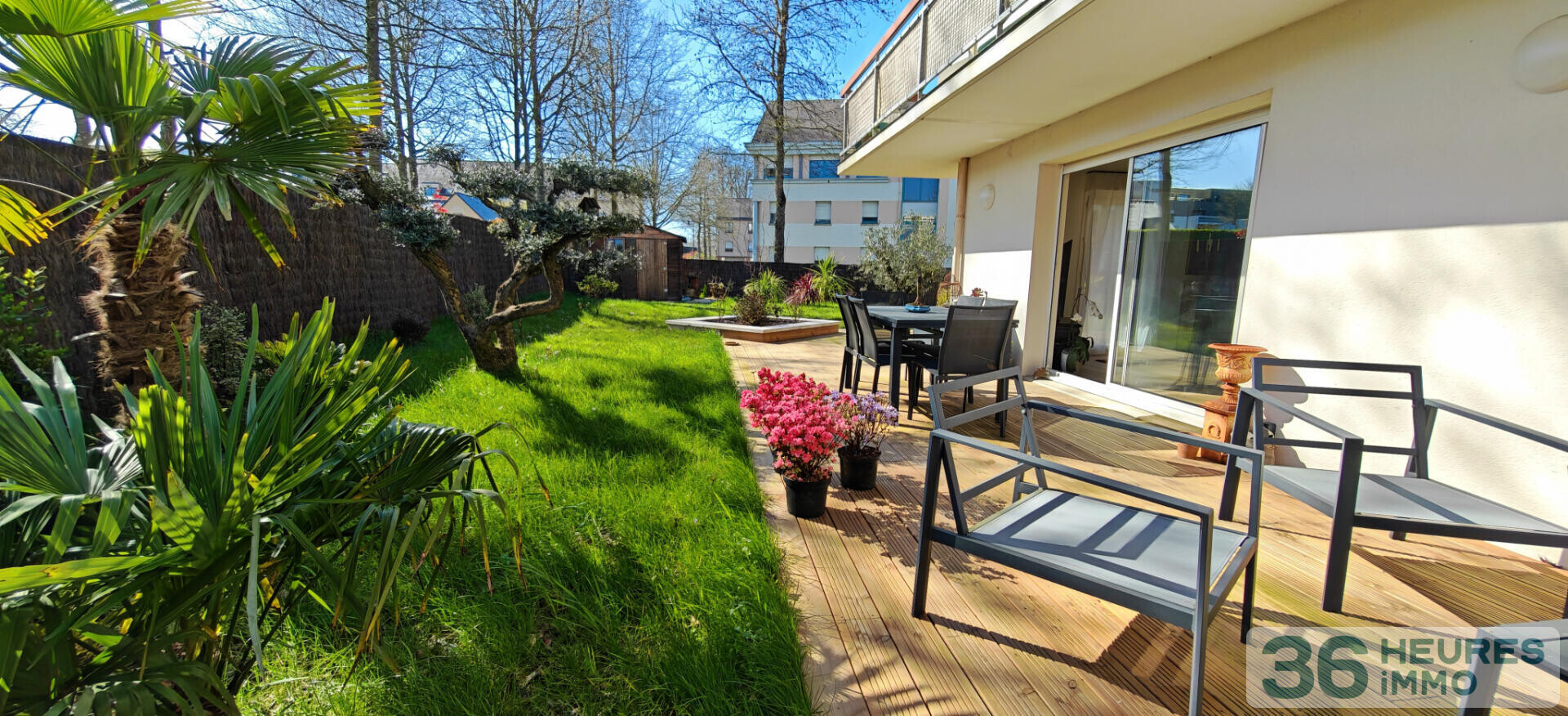 Unique à la vente, T3 de 64 M2 en plein centre de Pacé avec jardin paysagé !
