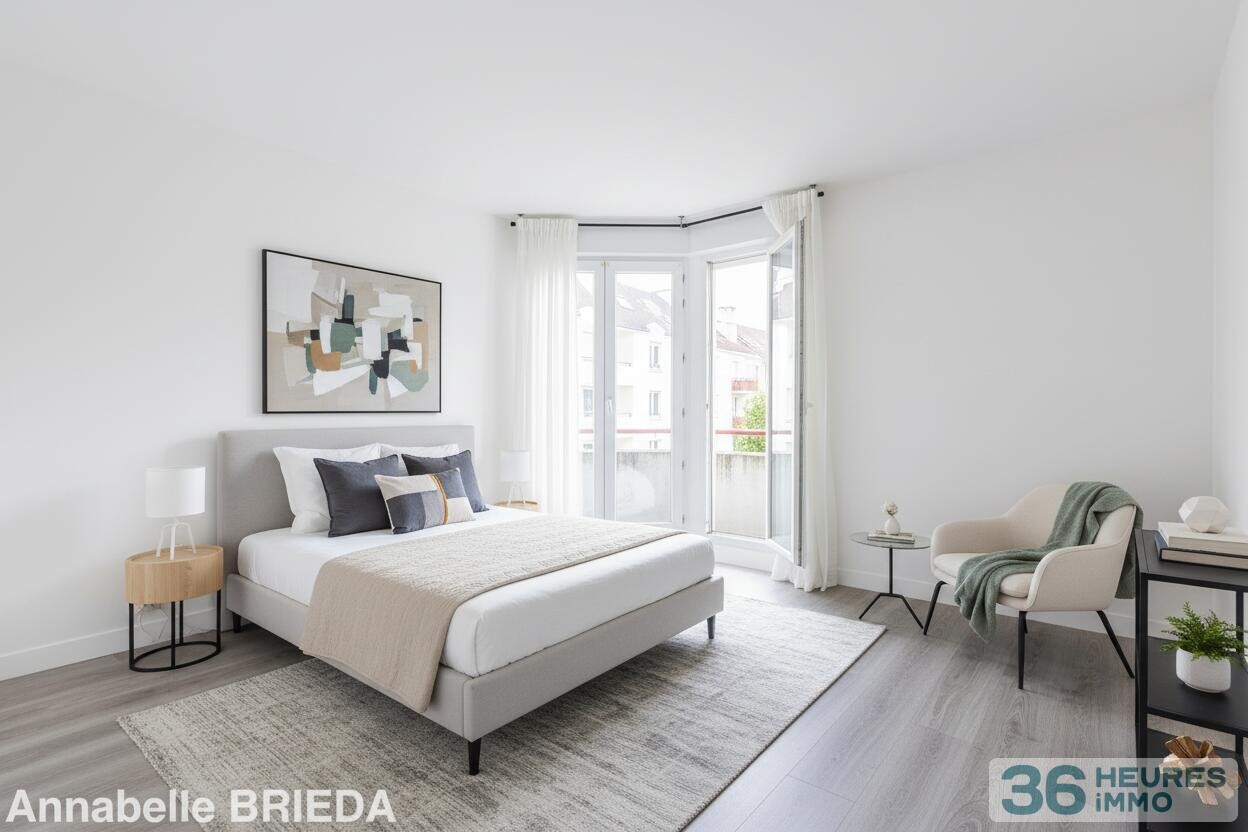 Appartement avec séjour spacieux et baies vitrées – Balcon au calme côté cour