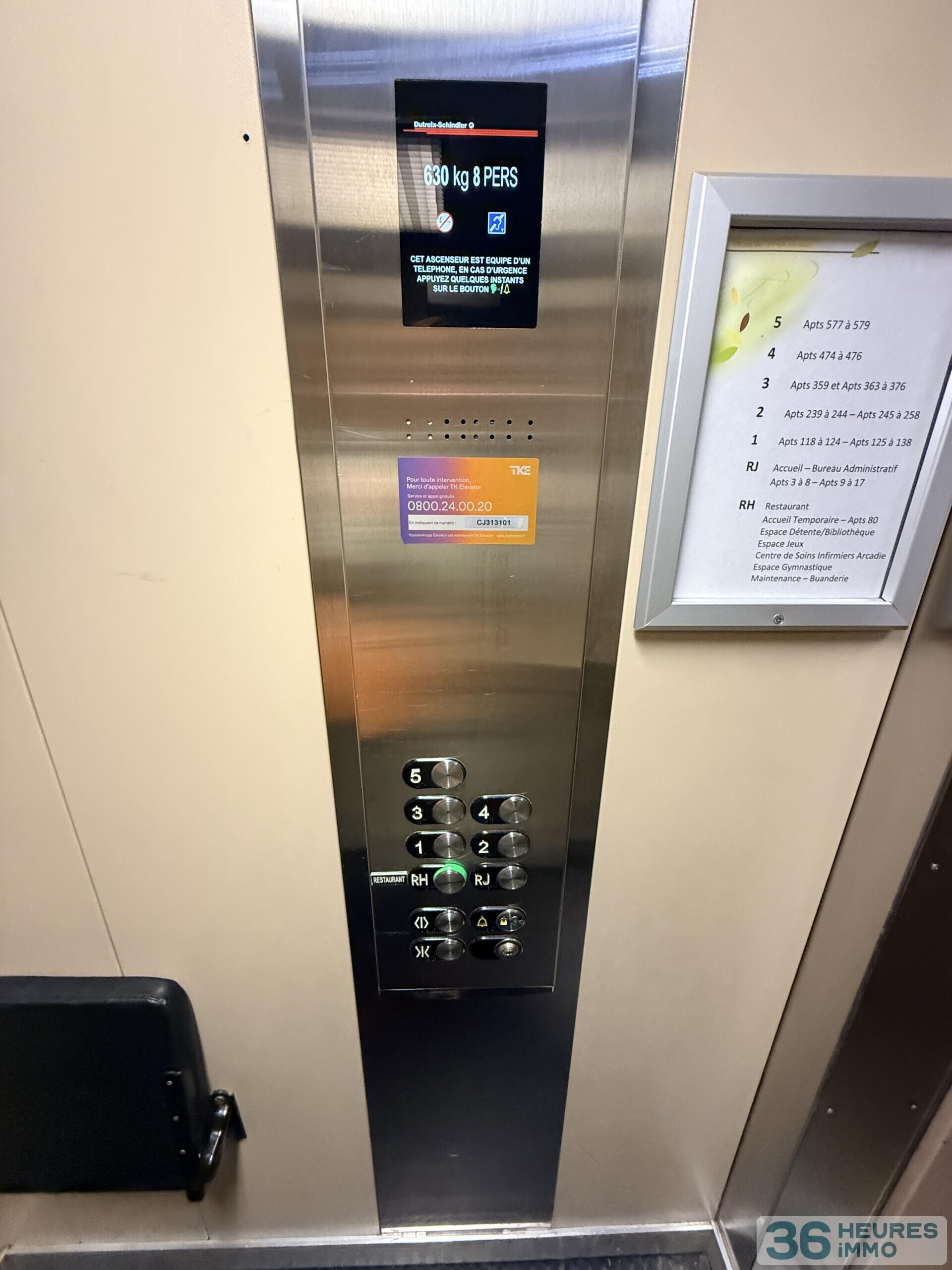 Appartement studio en résidence sénior.