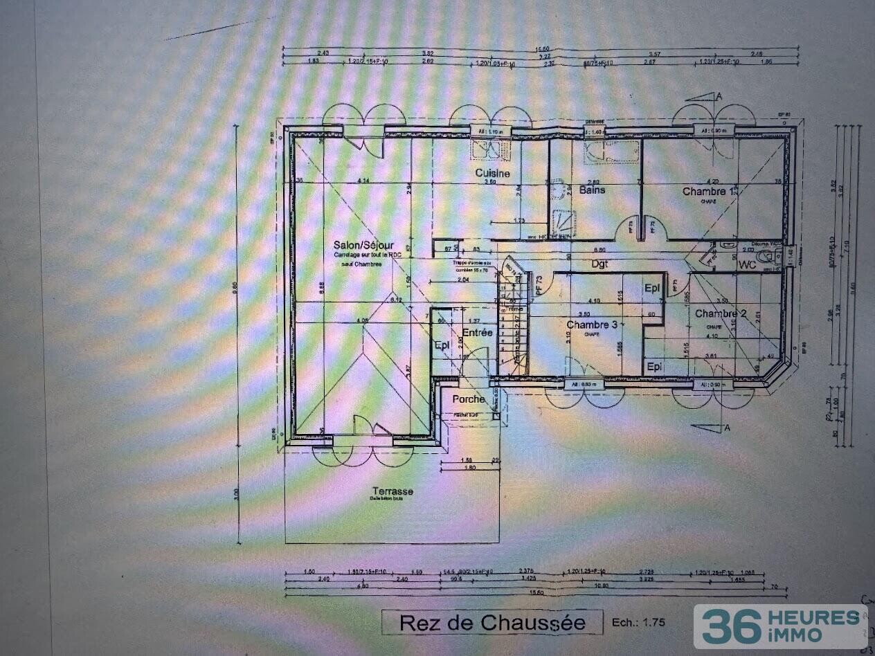 Pavillon  récent plain-pied 129m²  T6 sur sous-sol aménagé