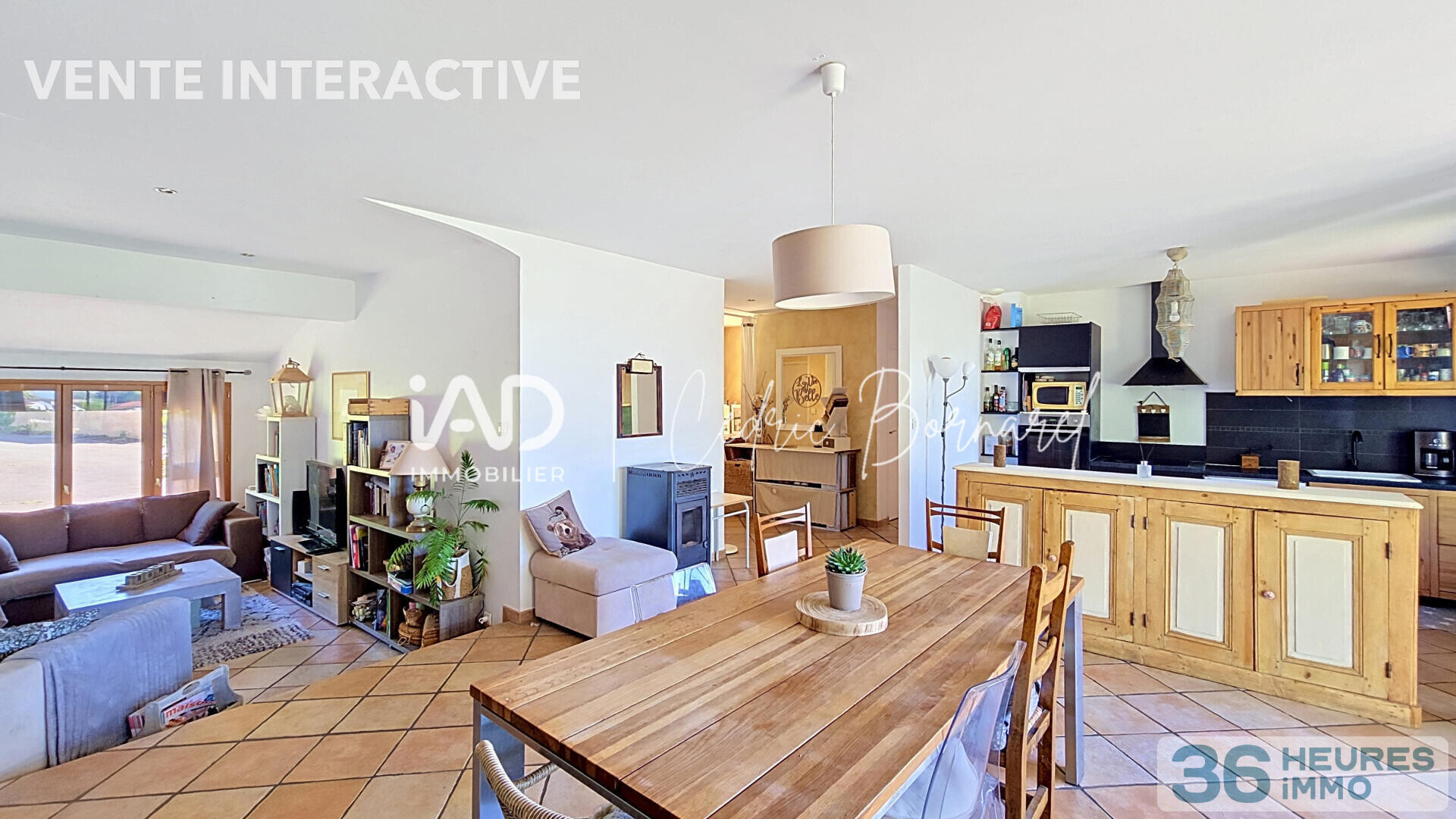 Maison individuelle de plain-pied – 133 m² habitables – 4 chambres – terrain 965 m² – Chalamont