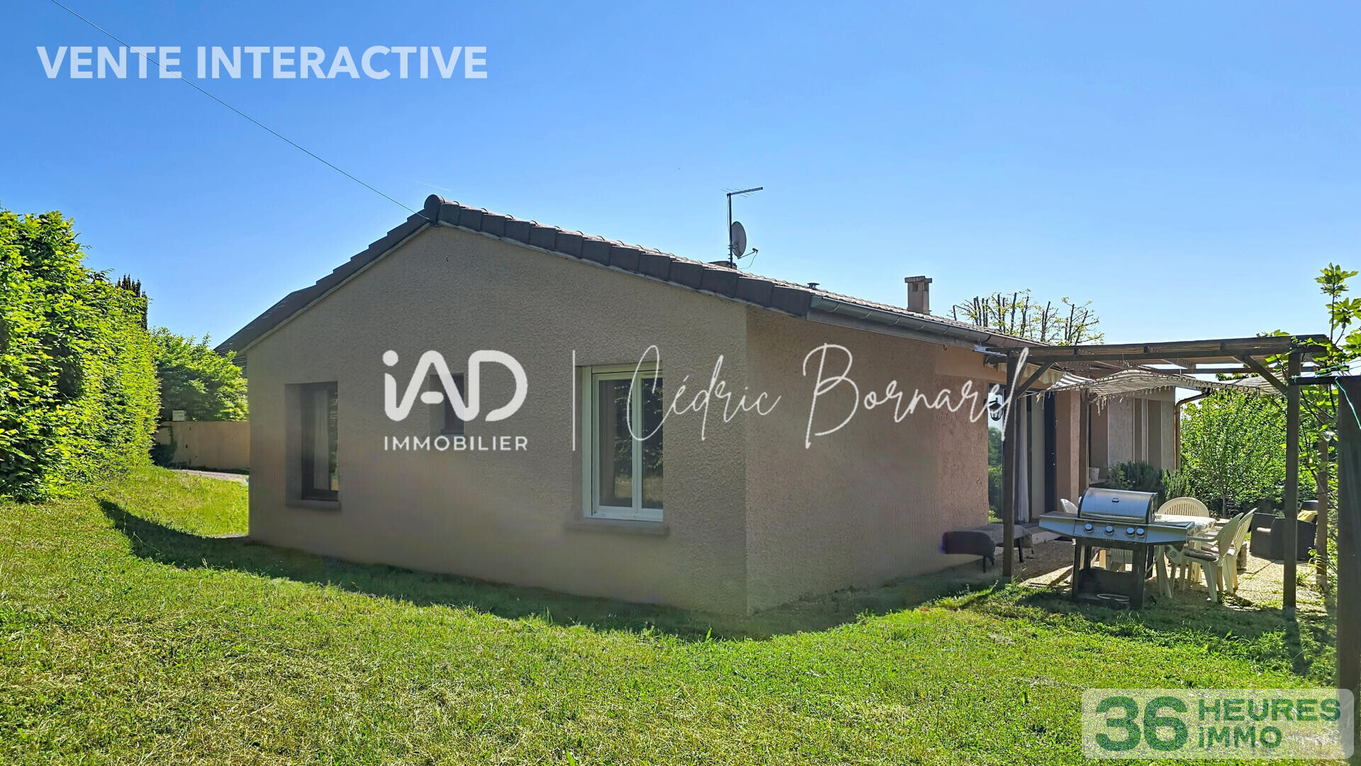 Maison individuelle de plain-pied – 133 m² habitables – 4 chambres – terrain 965 m² – Chalamont