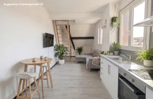 Appartement en duplex en très bon état dans un quartier résidentiel